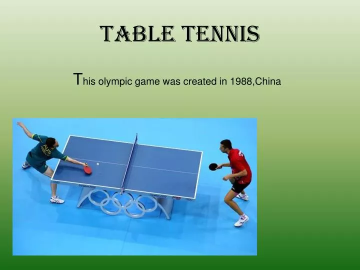presentation about table tennis