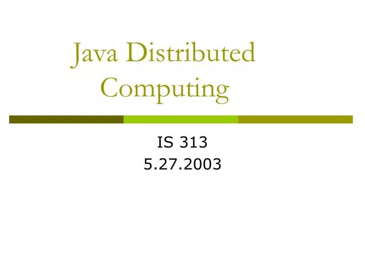 PPT - Java Distributed Computing PowerPoint Presentation, free download ...