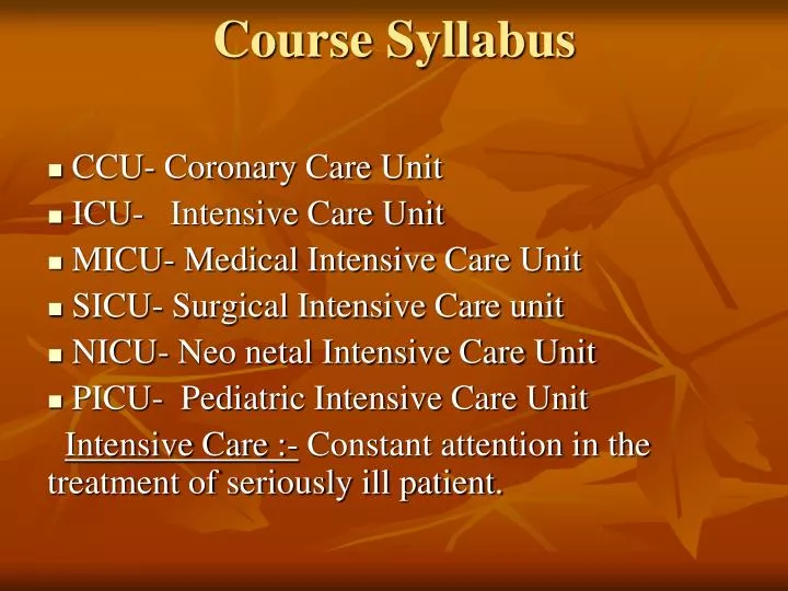 course syllabus n.