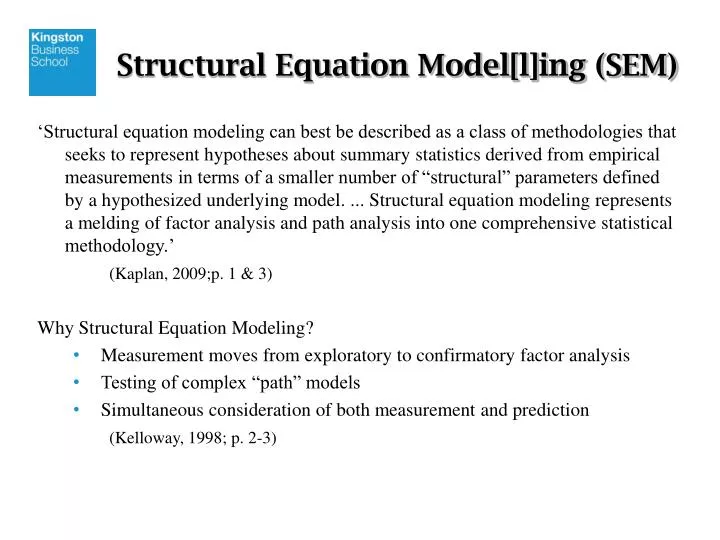 Ppt Structural Equation Modelling Sem Powerpoint - 