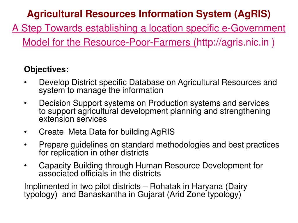 PPT - Designing Information Systems In Agriculture PowerPoint ...