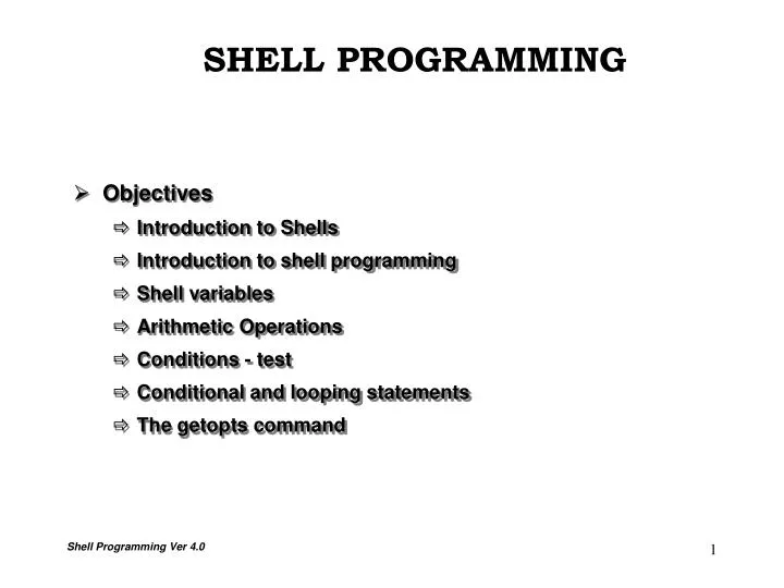 PPT - SHELL PROGRAMMING PowerPoint Presentation, free download - ID:5132891