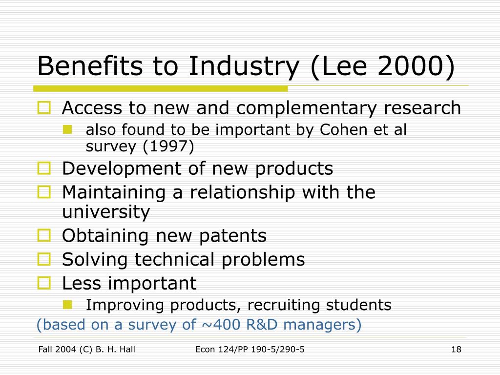 PPT Economics 124/PP 1905/2905 Innovation and Technical Change