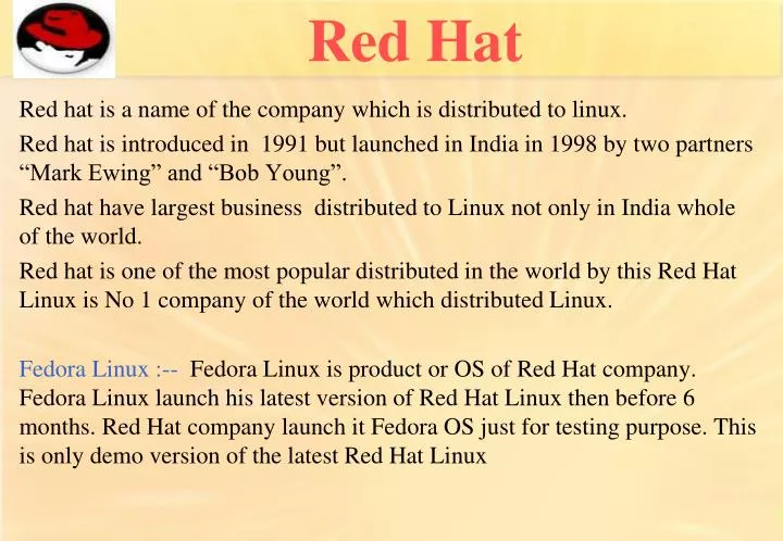 PPT - Red Hat PowerPoint Presentation, free download - ID:5134835