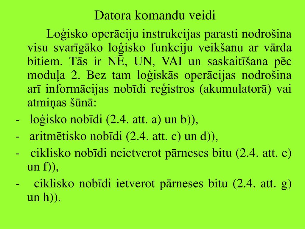 PPT - A.Klūga CIPARU ELEKTRONIKA un DATORU ARHITEKTŪRA 2 .daļa 2006  PowerPoint Presentation - ID:5134924