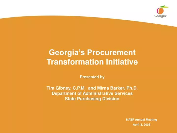 PPT NAEP Annual Meeting April 8, 2008 PowerPoint Presentation, free