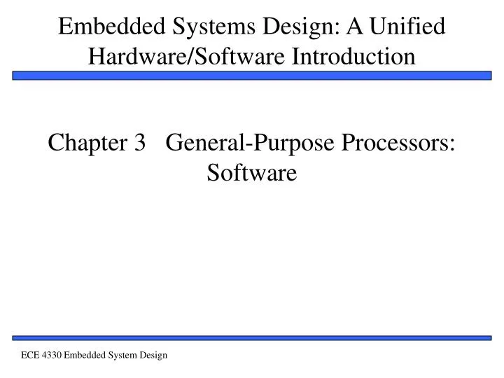 PPT Chapter 3 GeneralPurpose Processors Software PowerPoint