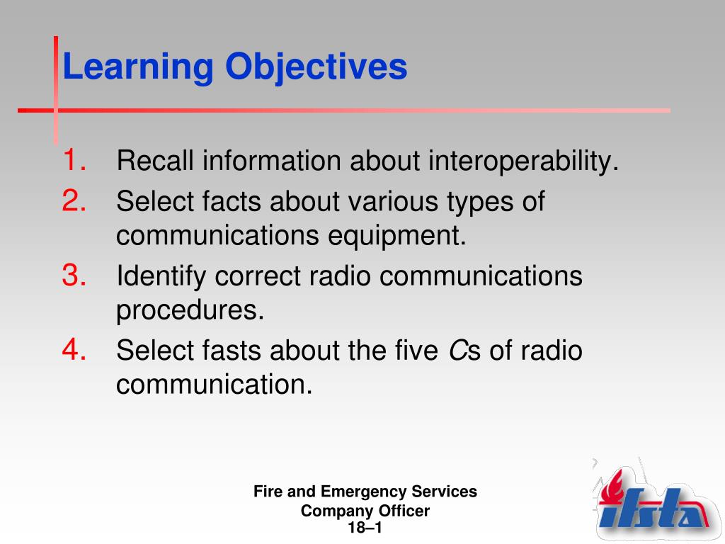 PPT - Fire and Emergency Services Company Officer — Lesson 18 ...