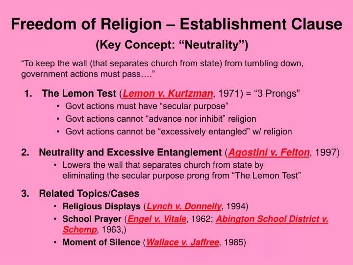 what is the freedom of religion clause