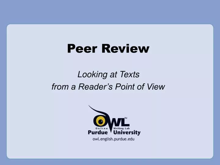 peer review of powerpoint presentation