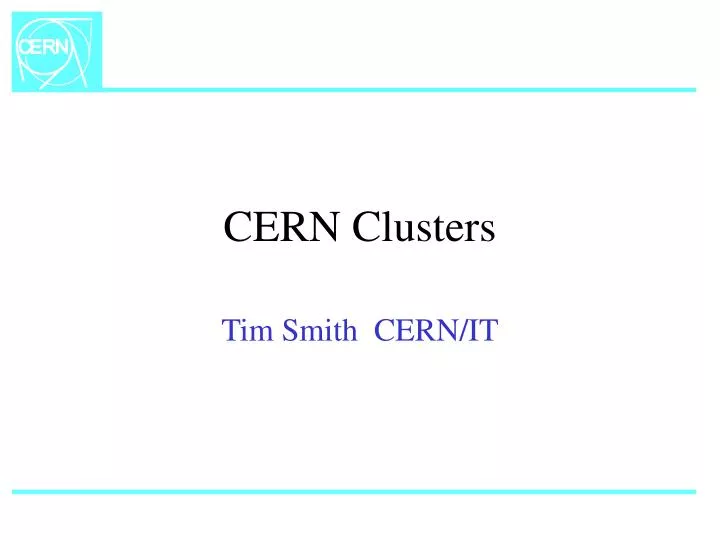 cern clusters n.