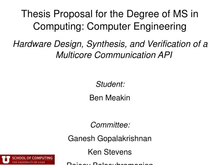 thesis engineering proposal
