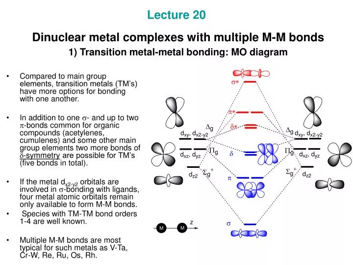 PPT 2) Evidences for MM double, triple and quadruple bonding