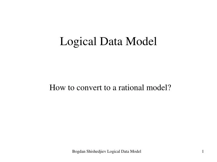 logical data model n.