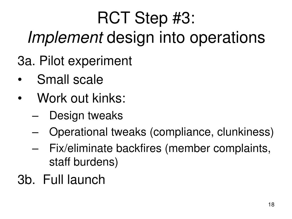 PPT - Randomized Control Trials for Business Solutions: Putting Them to ...