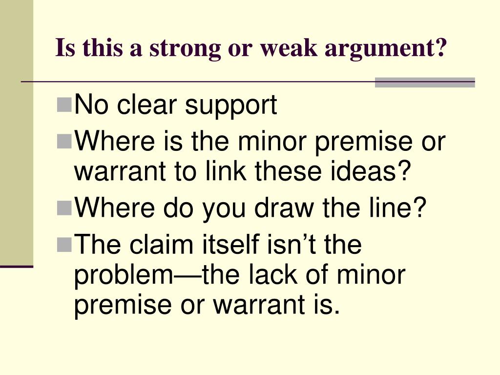 Argument definition. Strong argument.