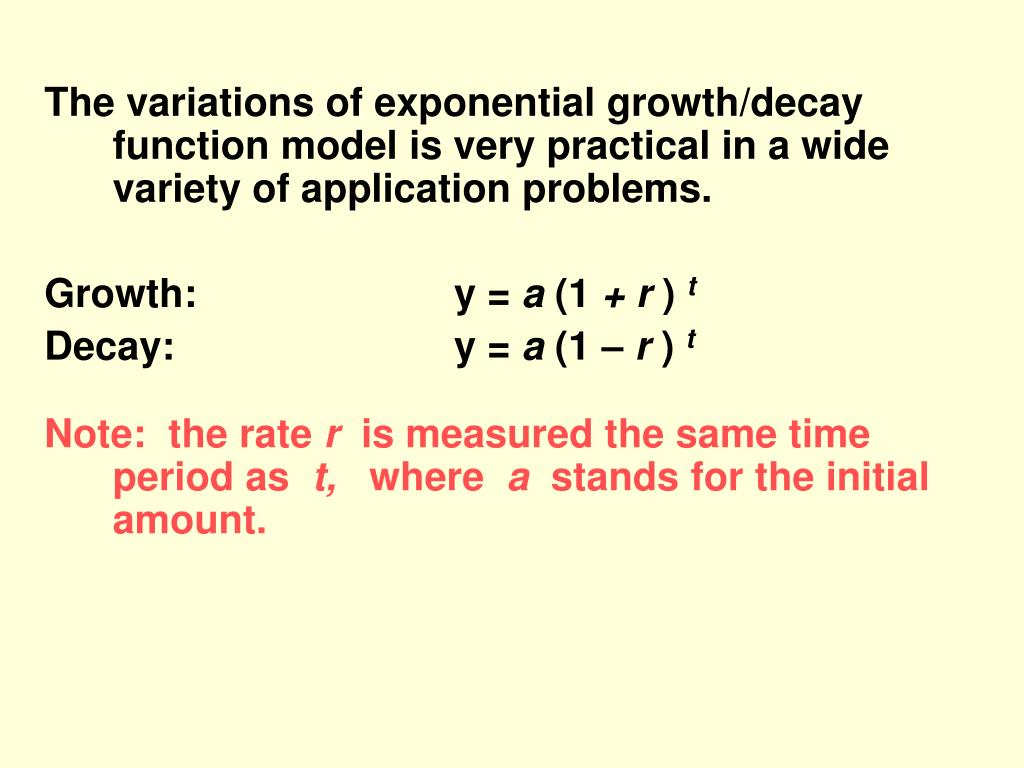 Ppt 8 1 8 2 Exponential Growth Decay Powerpoint Presentation Free Download Id Ppt 8 1 8 2 Exponential Growth Decay Powerpoint Presentation Free Download Id