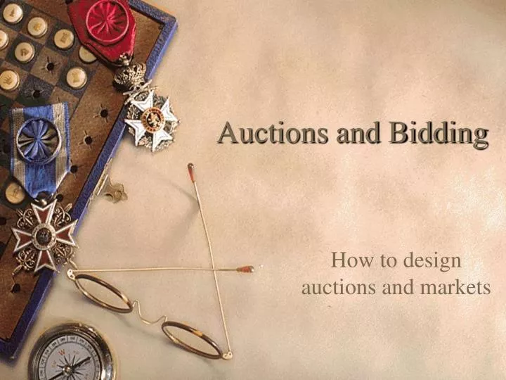 auctions and bidding n.