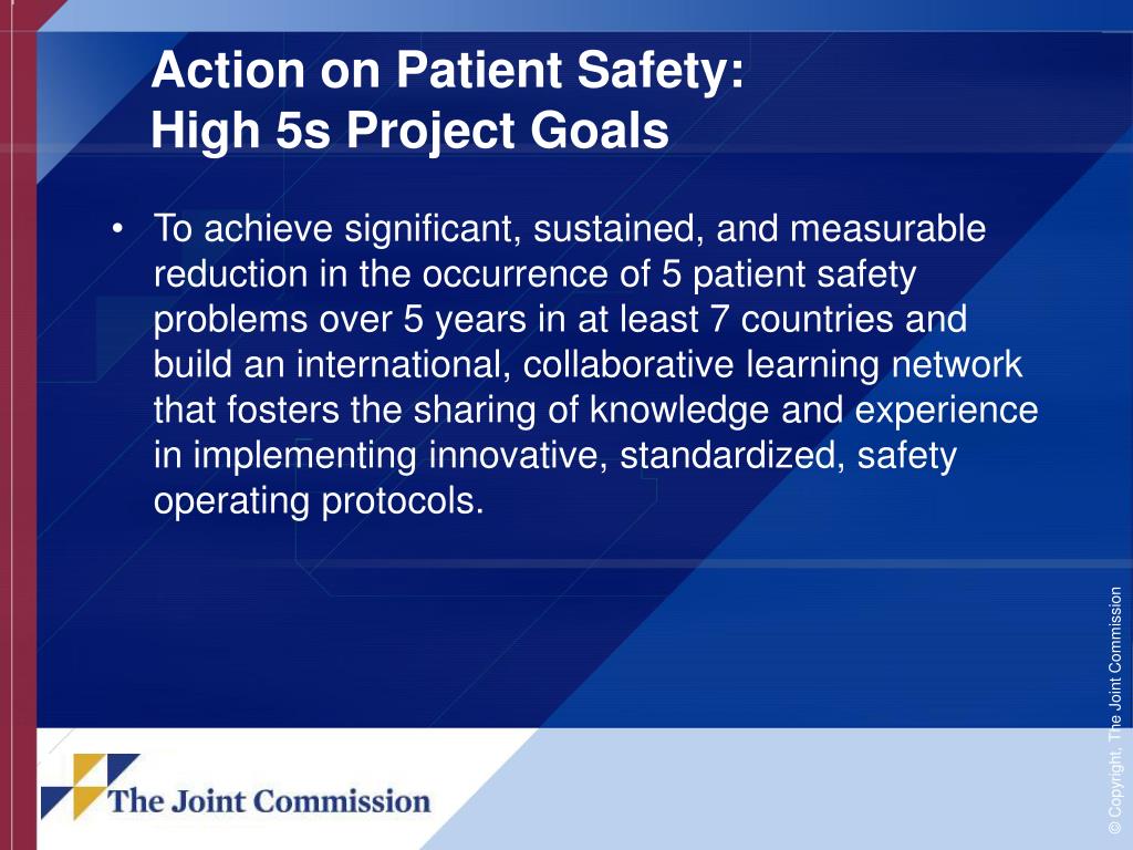 PPT National Patient Safety Goals Summits and Patient Safety Solutions PowerPoint Presentation
