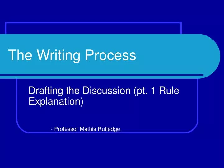 the writing process ppt What is the writing process the writing process teaches students to internalize the steps for producing a finished piece of writing and should entail the recursive phases of pre-writing, drafting, revising, editing, and publishing. the writing process ppt What is the writing process the writing process teaches students to internalize the steps for producing a finished piece of writing and should entail the recursive phases of pre-writing, drafting, revising, editing, and publishing.