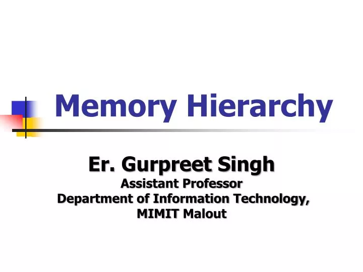 PPT - Memory Hierarchy PowerPoint Presentation, free download - ID:5139795