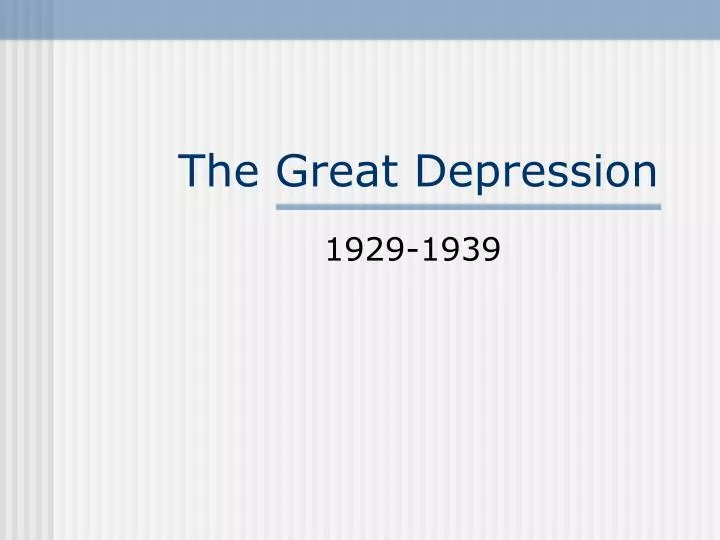the great depression n.