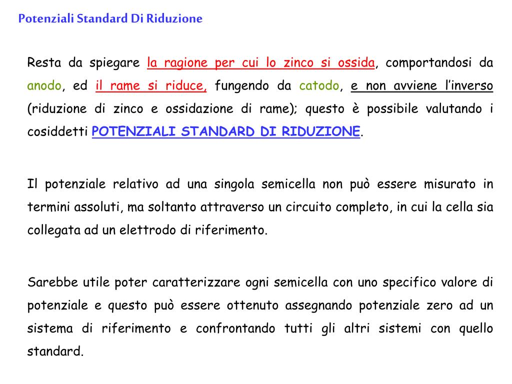 Chi Si Ossida E Chi Si Riduce