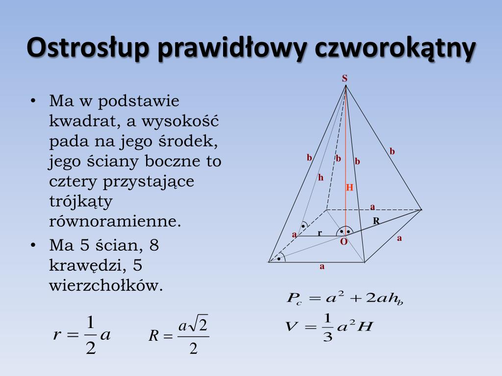 Ile ścian Ma Ostrosłup O 10 Wierzchołkach PPT - OSTROSŁUPY PowerPoint Presentation, free download - ID:5141041