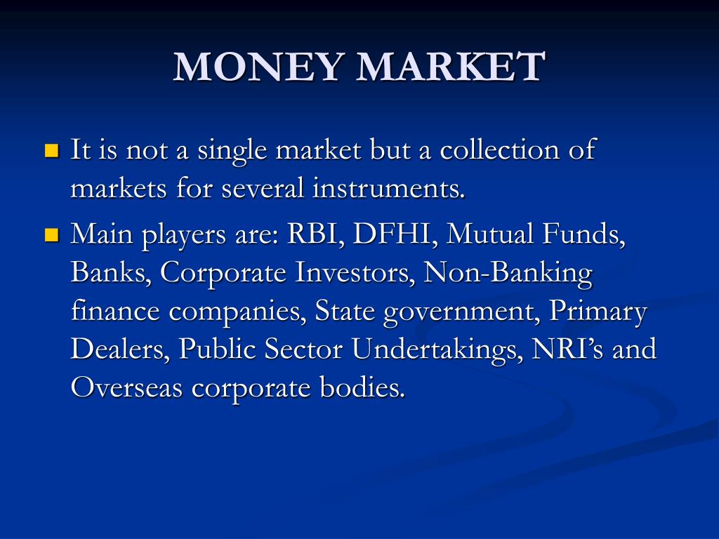 What is on sale money market