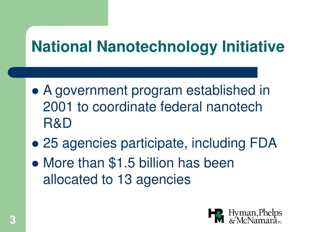 A Presentation Of The National Nanotechnology Initiative