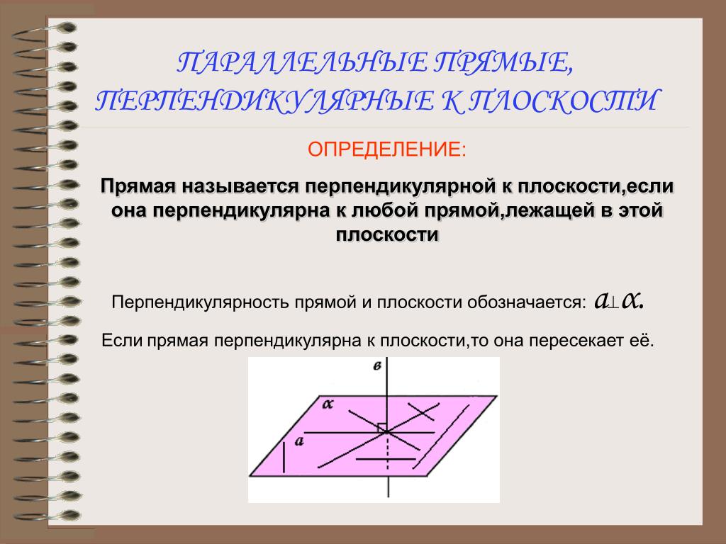 Сколько прямых перпендикулярных данной плоскости. Параллельные прямые перпендикулярные к плоскости. Прямая перпендикулярна плоскости. Прямая перпендикулярна плоск. Определение прямой перпендикулярной к плоскости.