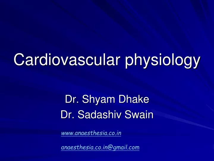 PPT - Cardiovascular Physiology PowerPoint Presentation, Free Download ...