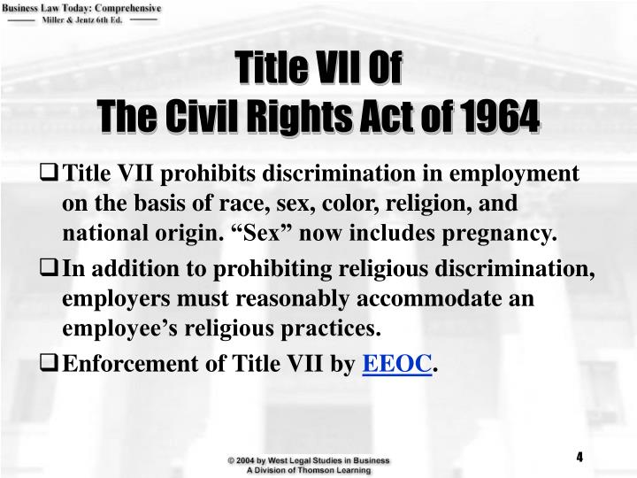 Title VII of Civil Rights Act of