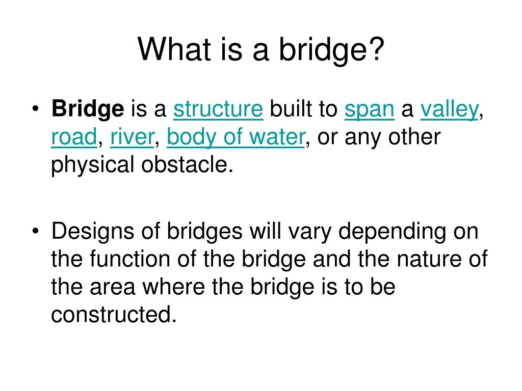 meaning of bridge in essay