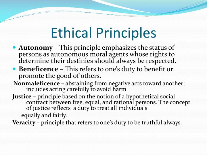 ethical principals ethical principals