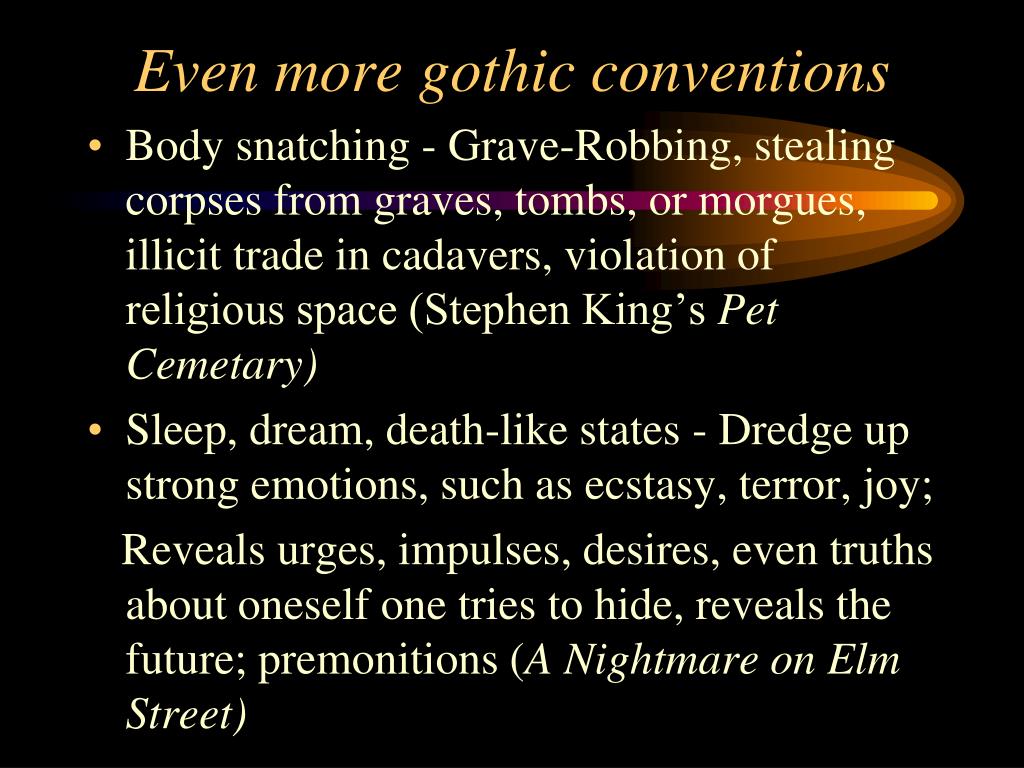 examples of gothic elements
