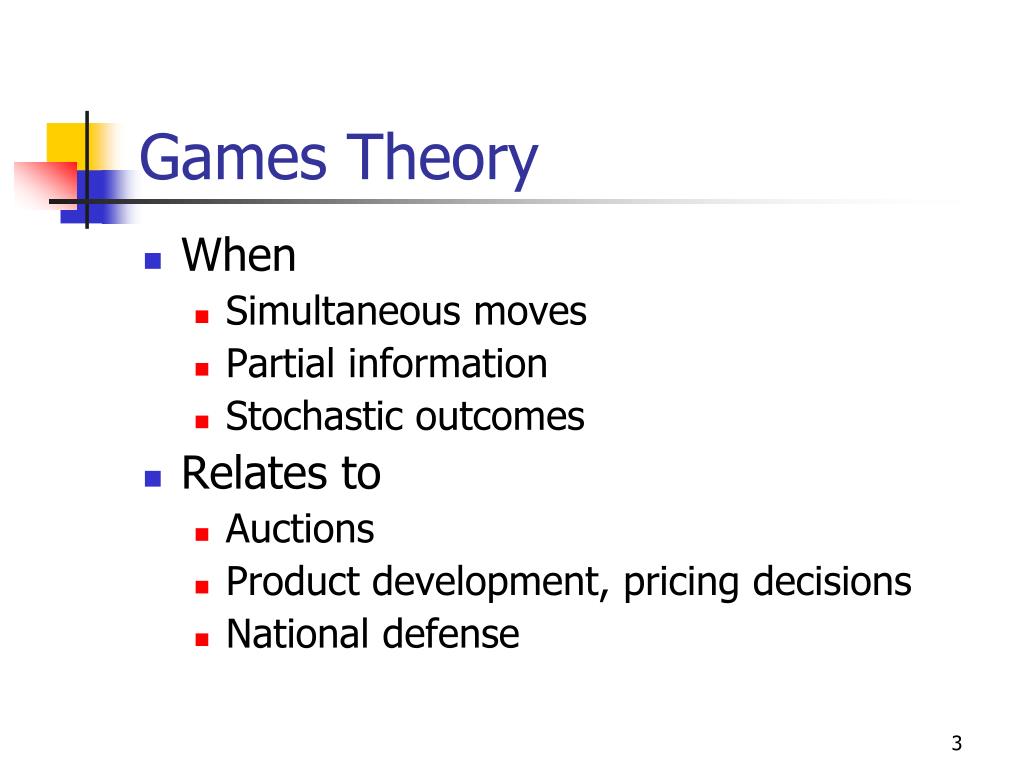 research topics about game theory