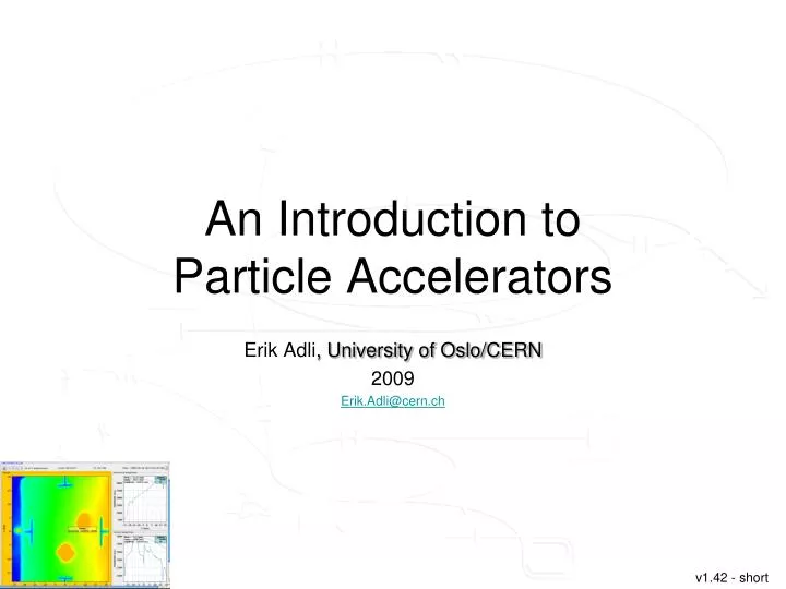 an introduction to particle accelerators n.
