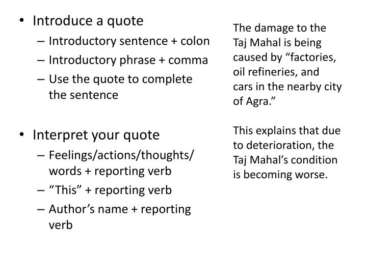 How Do I Introduce A Quote In An Essay Sitedoct