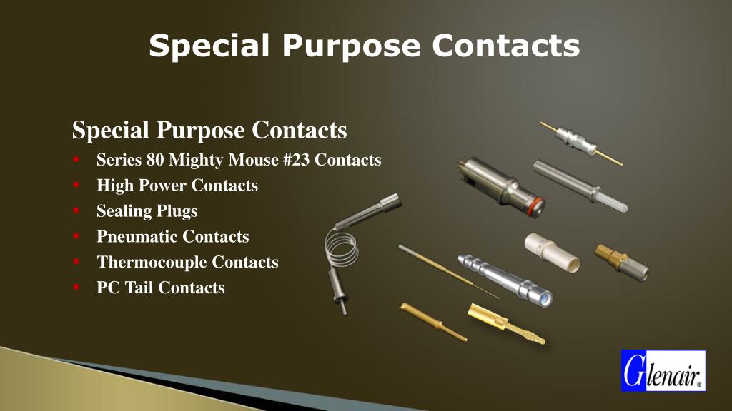 Special Purpose High Performance Contacts - Glenair