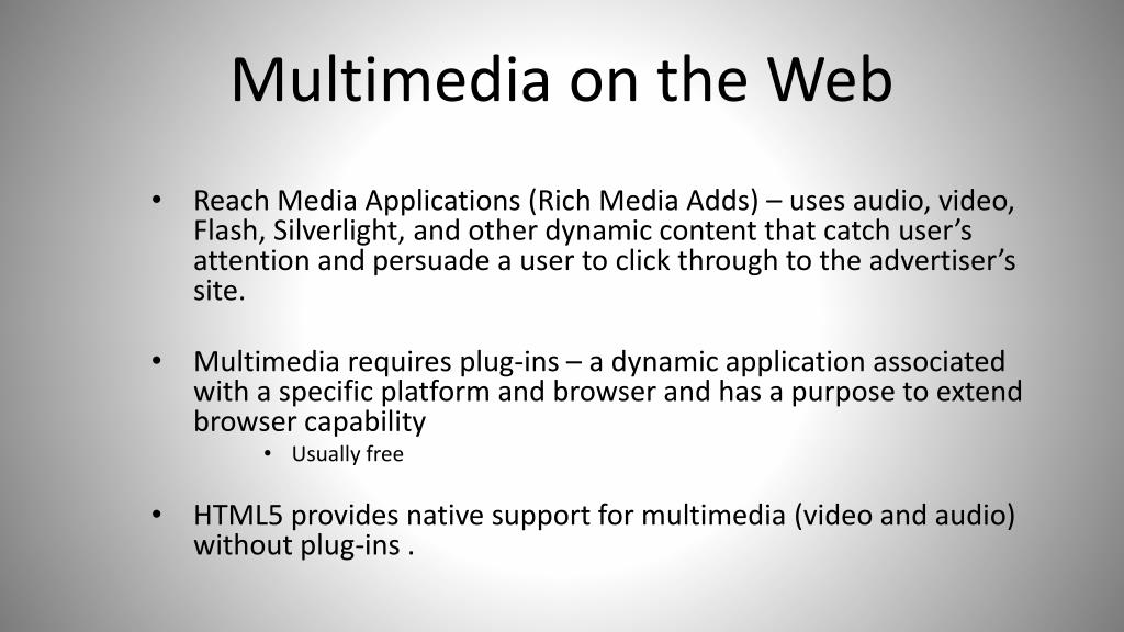 Ppt Multimedia On The Web Powerpoint Presentation Free Download Id