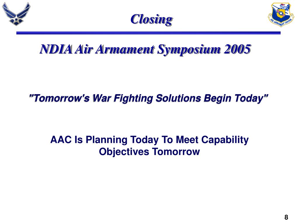 PPT 31 st NDIA Air Armament Symposium PowerPoint Presentation, free