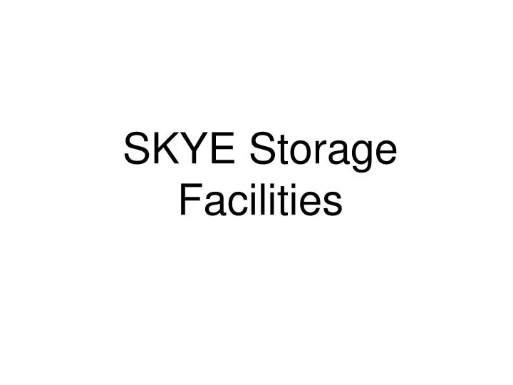 skye storage facilities n.