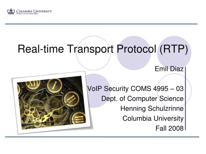 real time transport protocol rtp n.