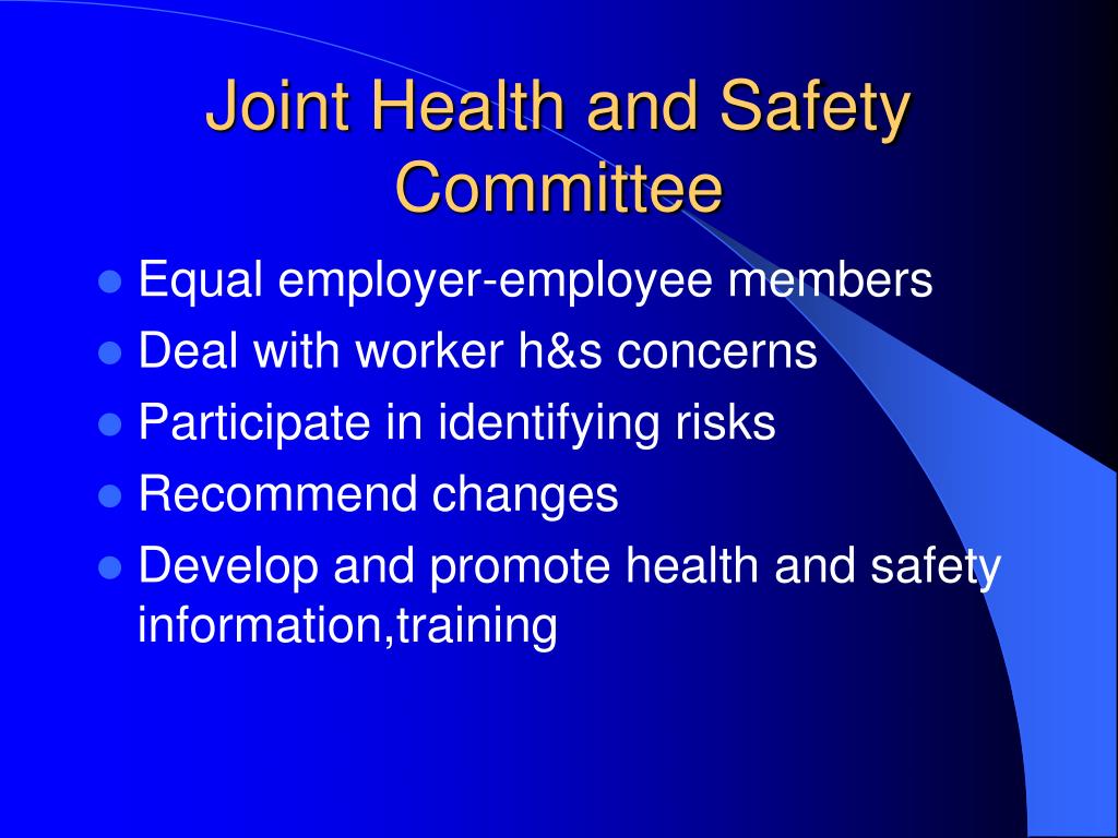 PPT Health And Safety Committees PowerPoint Presentation Free 