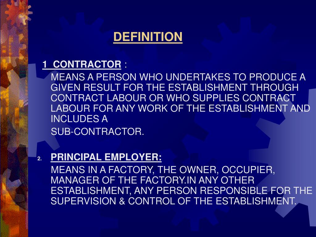 presentation on contract labour