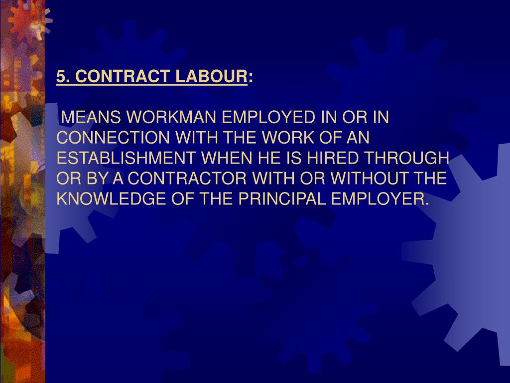 presentation on contract labour