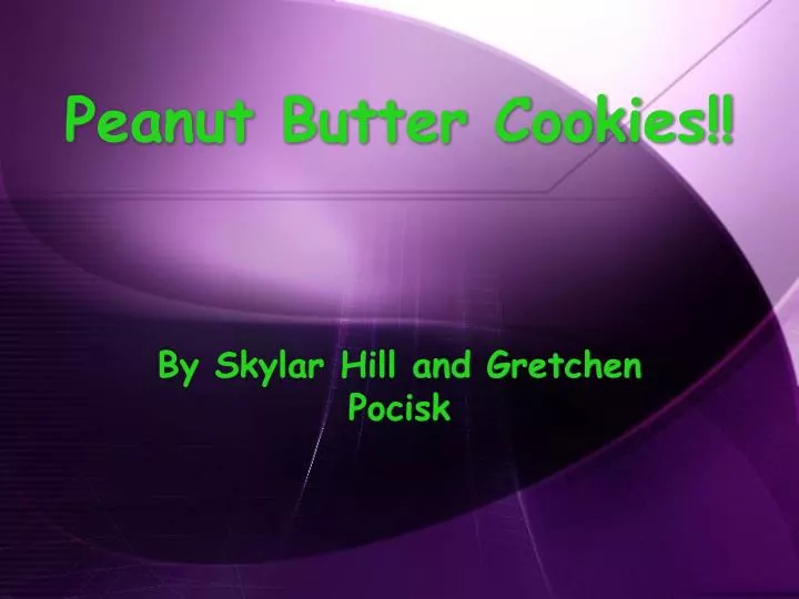 peanut butter cookies n.