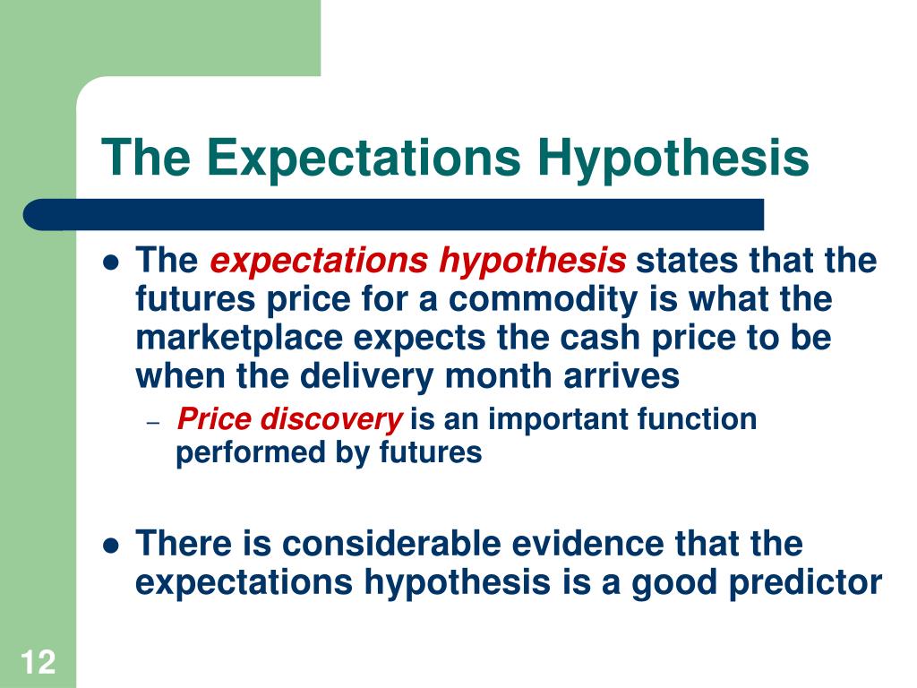 example of expectation hypothesis