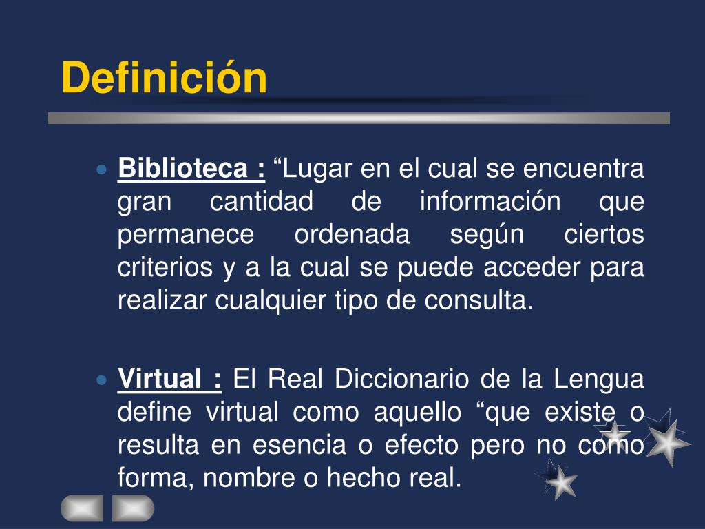 PPT - LA BIBLIOTECA VIRTUAL PowerPoint Presentation, free download -  ID:5149384